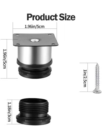 Excefore Furniture Cabinet Round Metal Legs