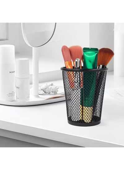 4 Pack Black Pen Holder Mesh Pencil Holder Cups for Desk Pen Organizer Wire