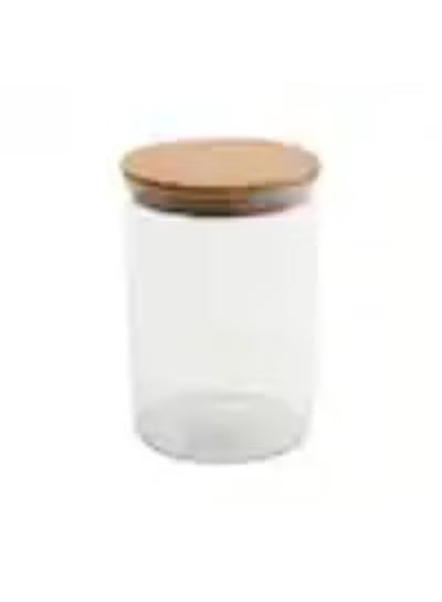 Kitchen Details Round 1 Liter Glass Jar with Bamboo Lid