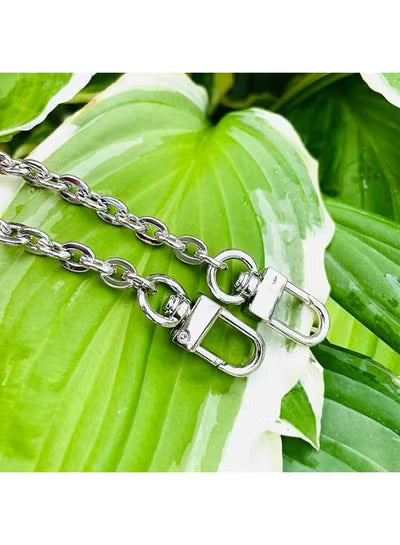 'Oval Purse Chain Flat Gold Light Weight Crossbody Shoulder Strap Polished