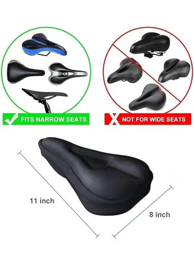 Nyganmelloz Bike Seat Cushion - Gel Padded Bike Seat Cover for Men Women Comfort