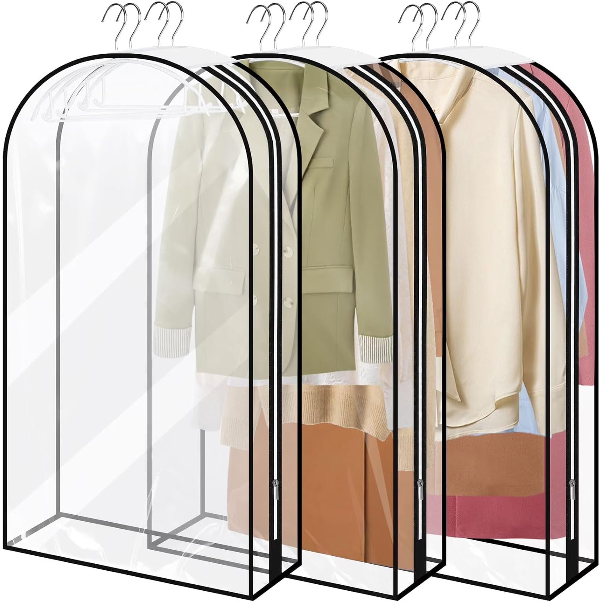 KEETDY 10" Guessted Garment Bags for Hanging Clothes