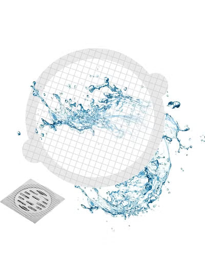 50pcs Disposable Shower Drain Hair Catcher Hair Trap for Shower Drain Mesh