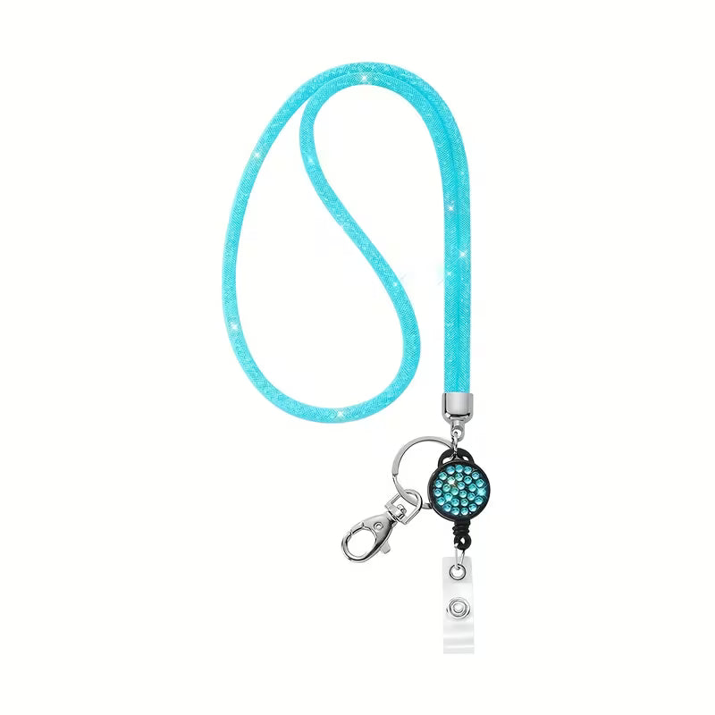 SAVORI 2-Piece Rhinestone ID Card Lanyard Set | طقم حامل بطاقة الهوية من قطعتين مزيّن بالألماس من SAVORI