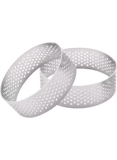 8 Piece Tart Rings 2.36 inch Stainless Steel Perforated Tart Rings for