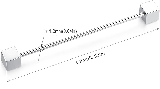 1 Pieces Square Clip Bar Pin Set Shirt Accessory Clip Tie Pin Collar Suit Brooch