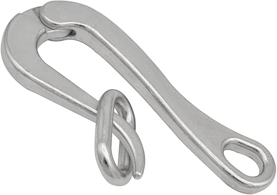 ISURE MARINE 100mm Pelican Hook & Eye with Quick Release Link Stainless