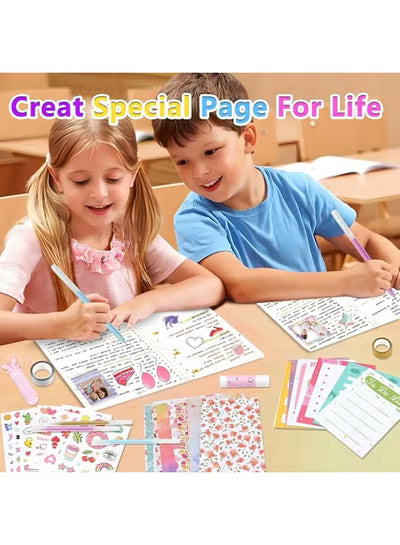 DIY Journal Kit, Scrapbooking Supplies Set for Girls 6-13 Years Old
