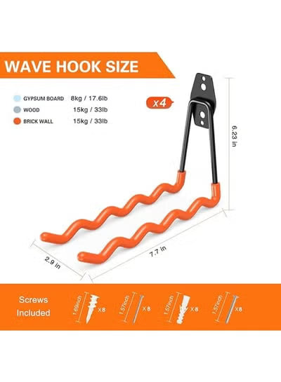 Heavy Duty Garage Hooks 5 Pack