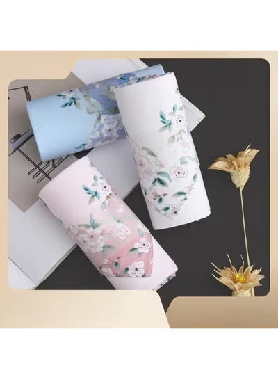 THE WHITE SHOP 3PCS Ladies Floral Handkerchiefs 17" Pocket Square Towel for