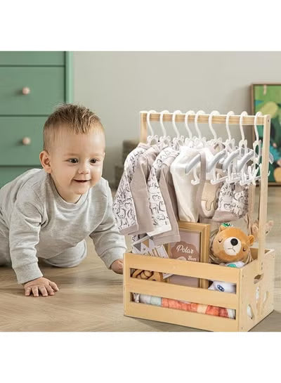 ANTOLE Wooden Baby Shower Crate Closet | صندوق خشبي ANTOLE لتخزين مستلزمات المولود