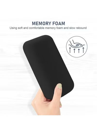 Elbow Rest Pads for Desk, Black Ergonomic Arm Rest Pads with Memory Foam &