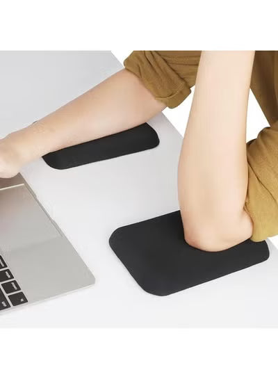 Elbow Rest Pads for Desk, Black Ergonomic Arm Rest Pads with Memory Foam &