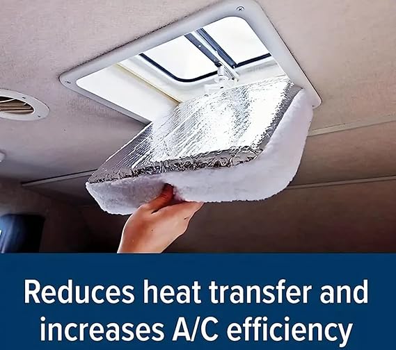 2 Pack RV Vent Insulator RV Skylight Cover with Reflective Surface Universal