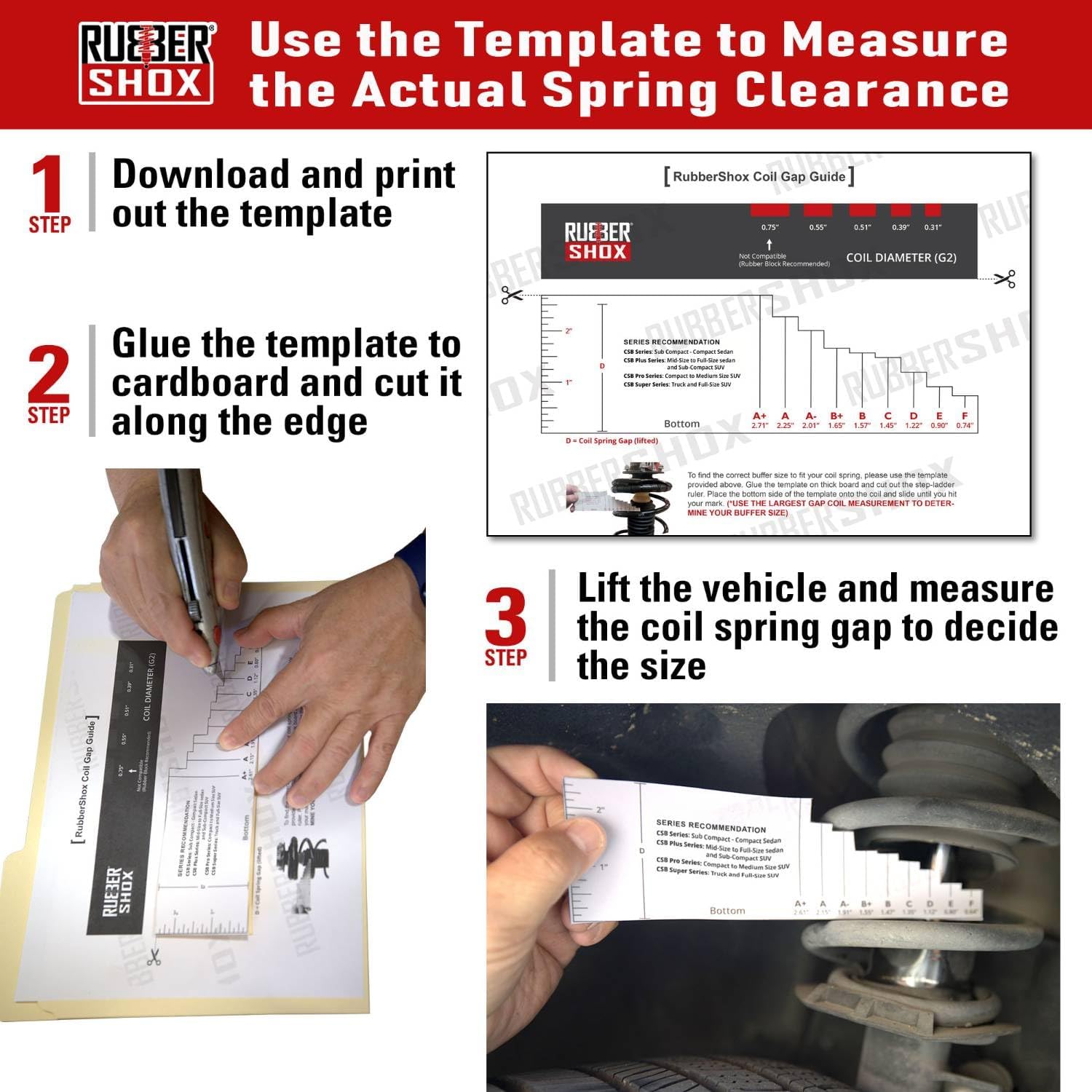 U.S. RubberShox Series Front-Rear Car Coil Spring Buffer Cushion/Automotive