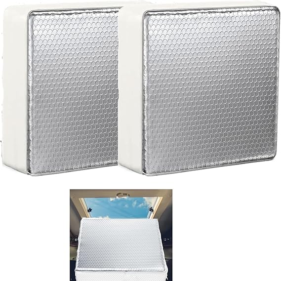 2 Pack RV Vent Insulator RV Skylight Cover with Reflective Surface Universal