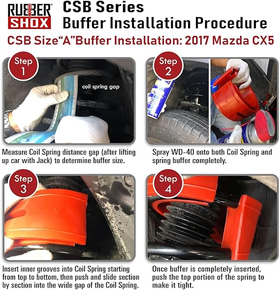 U.S. RubberShox Series Front-Rear Car Coil Spring Buffer Cushion/Automotive