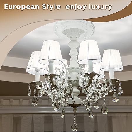 2 Pieces White PU Ceiling Medallion Decorative Ceiling Fan Medallion Round