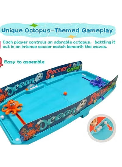 Kids Educational Ocean Soccer Game Set – Interactive Octopus Football Table Game for Children & Family Fun
