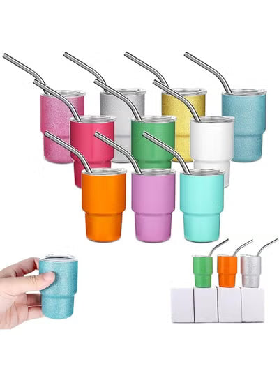 Needbrock 10 Pcs Mini Tumbler Shot Glasses
