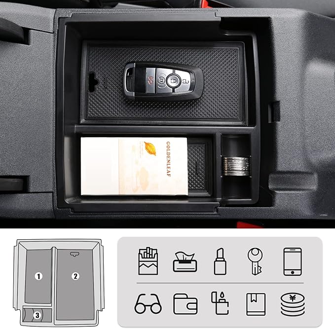 Center Console Organizer Tray for Ford Bronco ($2021\text{-}2024$)