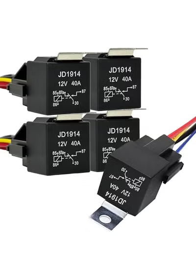 THE WHITE SHOP 5 Pack Relay 12V 40A