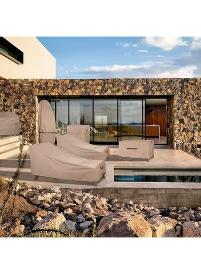 THE WHITE SHOP Waterproof Patio Chaise Lounge Cover