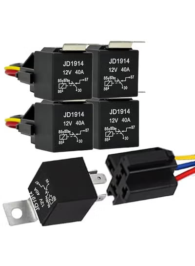 THE WHITE SHOP 5 Pack Relay 12V 40A