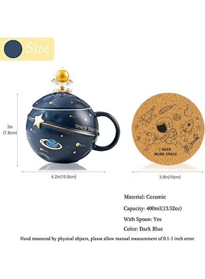 Kawaii Astronaut Cup Space Embossed Planet Mug