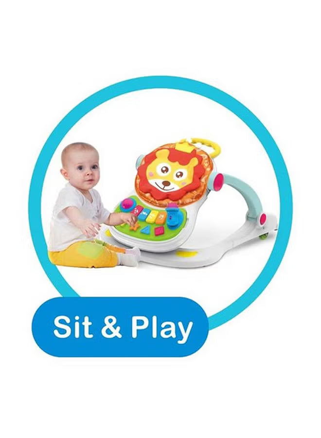 4-in-1 Baby Walker with Music & Game Table – Lion Design