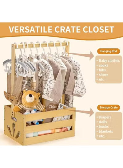 ANTOLE Wooden Baby Shower Crate Closet | صندوق خشبي ANTOLE لتخزين مستلزمات المولود