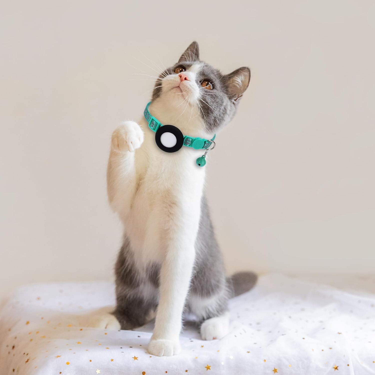 SimpleThings AirTag Cat Collar with Apple AirTag Holder - M&M