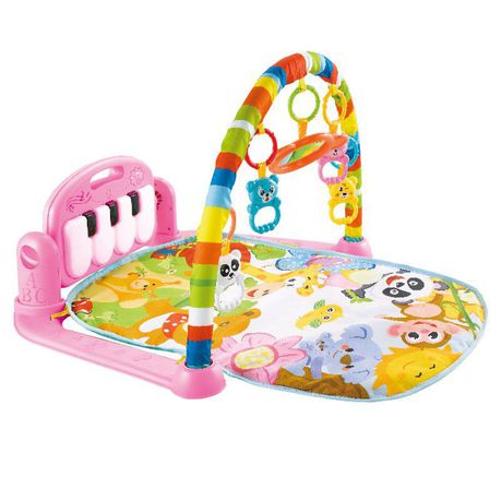 Baby Playmat Kick and Play Piano Gym with Music, LED Lights, Hanging Toys & Mirror – Musical Activity Center & Tummy Time Play Mat for Newborns & Toddlers - M&M
