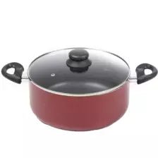 Non - Stick Casserole Stockpot with Tempered Glass Lid - M&M
