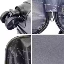Yinton 24 - Inch ABS Hard Shell Travel Trolley Bag with 4 Double 360 - Degree Rotating Spinner Wheels - Lightweight and Durable Luggage Suitcase for Secure Travel in Gray - M&M