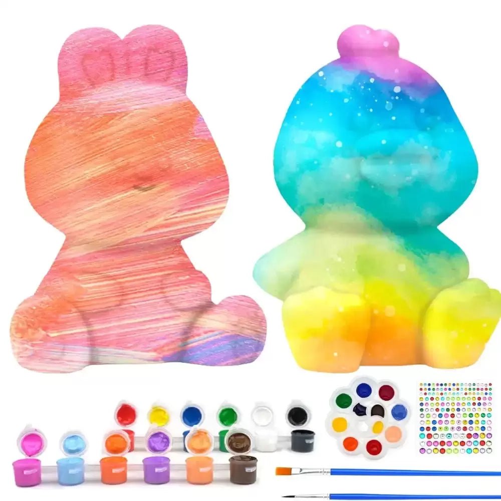 DIY Graffiti Matching Reference Money Jar Toy with Color Plate – White - M&M