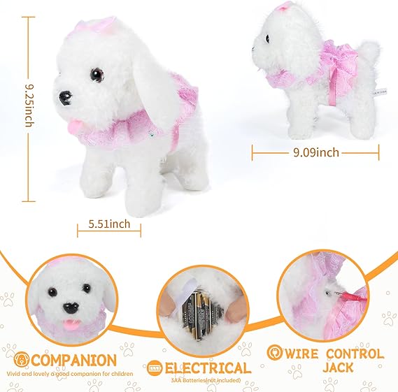 Interactive Electronic Plush dog Toy - M&M