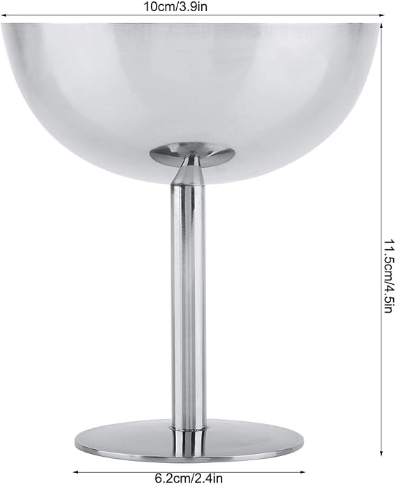 Ice Cream Cups, Stainless Steel Dessert Dish Salad Bowl for Home Party Eat - M&M