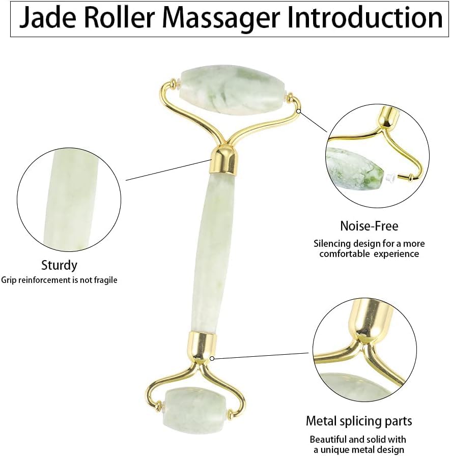Jade Roller for Face and Gua Sha Set - M&M