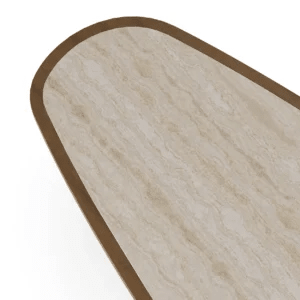 Vega Dining Table – Oval Marble Top & Sculptural Oak Base | طاولة فيغا – سطح رخامي بيضاوي وقاعدة بلوط نحتية - M&M