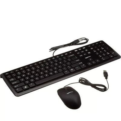Amazon Basics KU-0833 Wired USB Keyboard – Full Size, Quiet & Responsive for PC, Laptop & Office Use | UAE