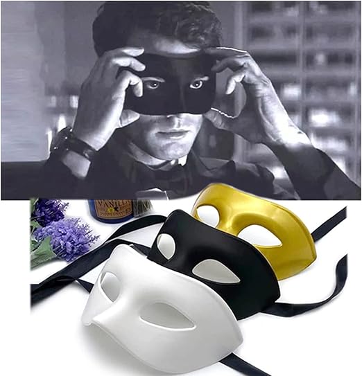 Exlinonline Men's Masquerade Mask - M&M