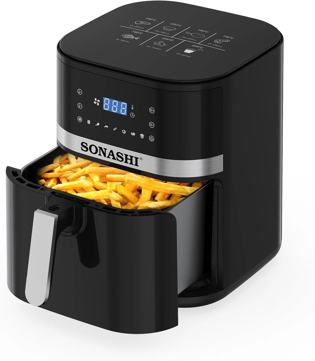 Sonashi SAF - 800N Digital Air Fryer – Healthy Oil - Free Cooking, Multiple Presets & Temperature Control | Ideal for Home Kitchen | UAE - M&M