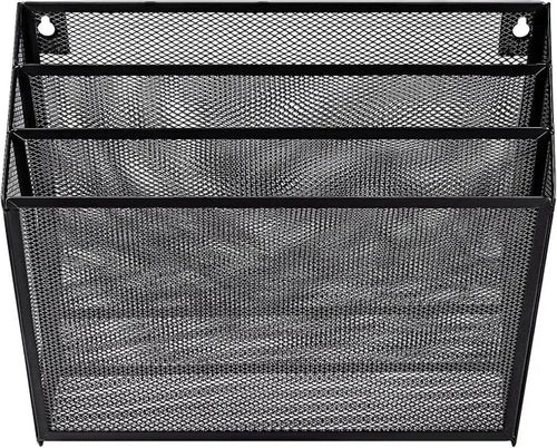 Amazonbasics 3 – Tier File Organizer, Black Mesh - M&M