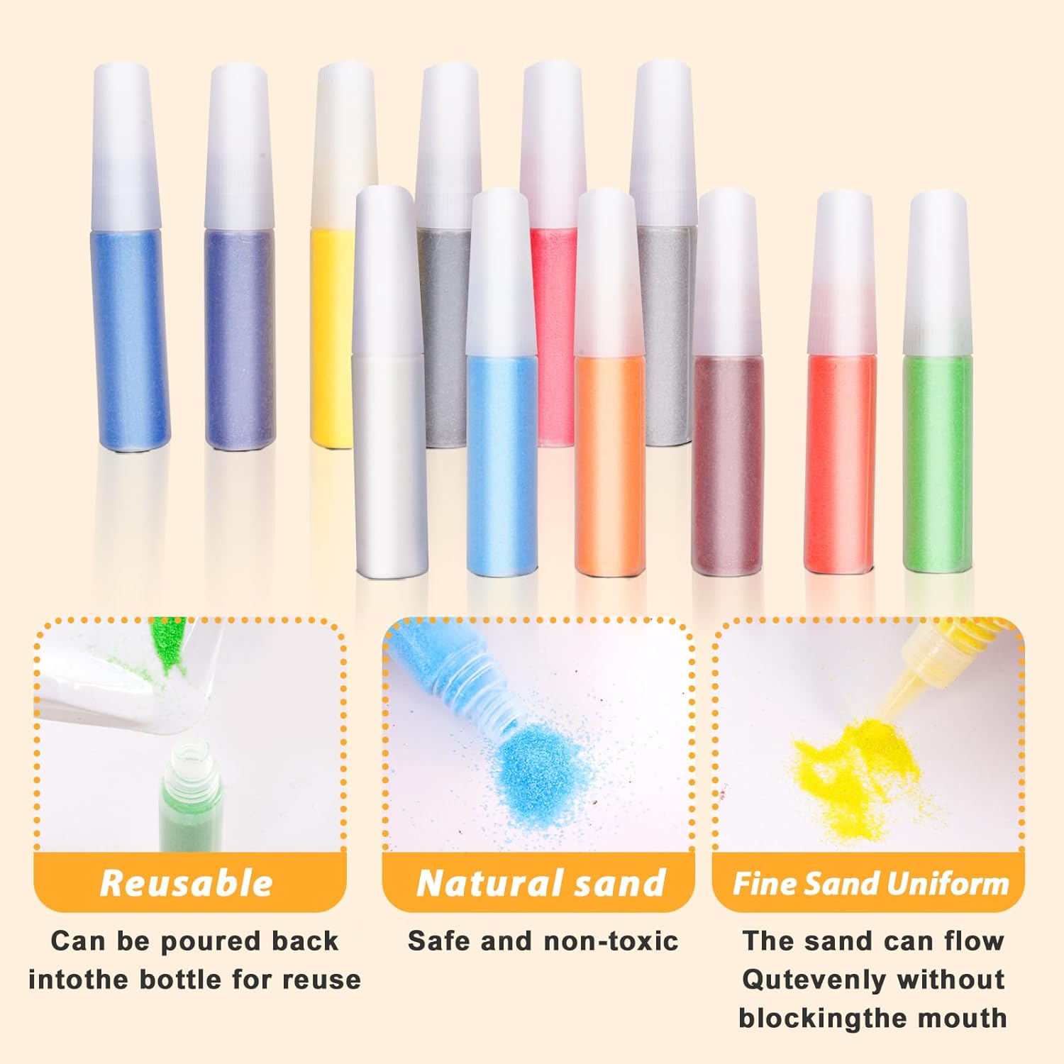 Colorful Sand Art Kit Crafts for Kids Ages 4 - 8 - M&M