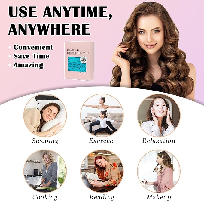 Heatless Curlers Headband Hair Curlers No Heat - M&M