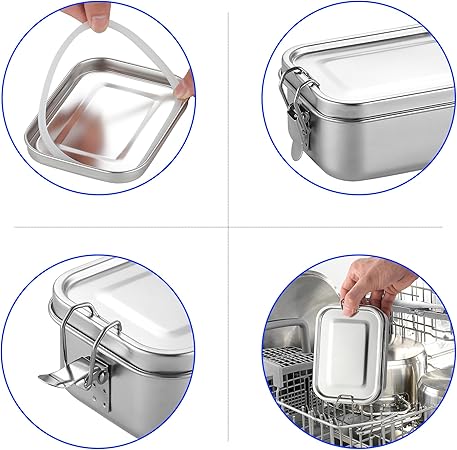 BEFOY Small Stainless Steel Food Storage Containers Set | Reusable Metal - M&M