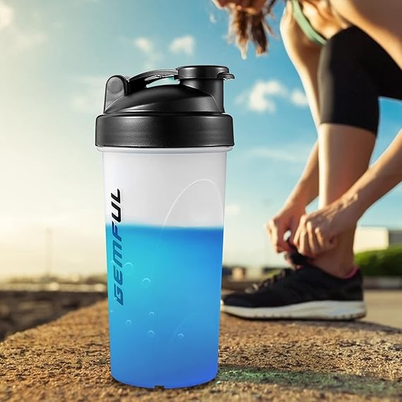 GEMFUL Shaker Bottle for Protein Mixes BPA - Free Leak Proof Smothies Mixer - M&M