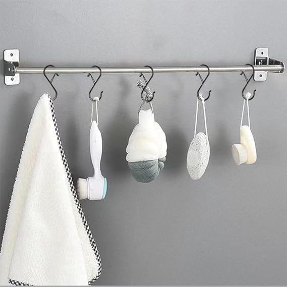 16 Pack S Hooks for Hanging, 3.5 inch Heavy Duty S Hooks with Safety Buckle - M&M