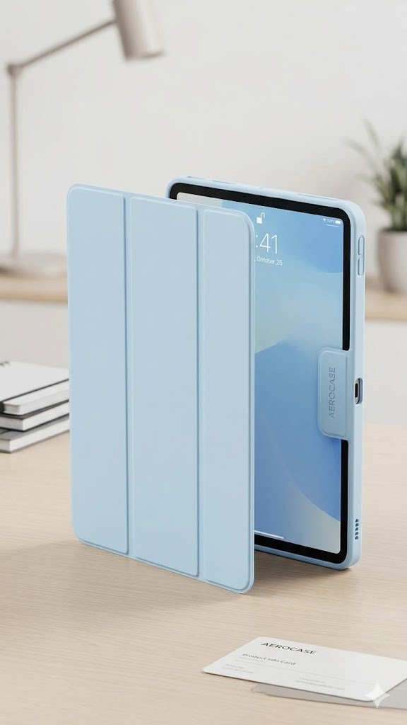 Hard Case 8.3 Inch for Apple iPad Mini 6th Gen 2021 Sky Blue Book Cover Fold - M&M
